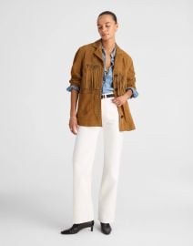 Fringe Shirt-Jacket in Suede at Madewell